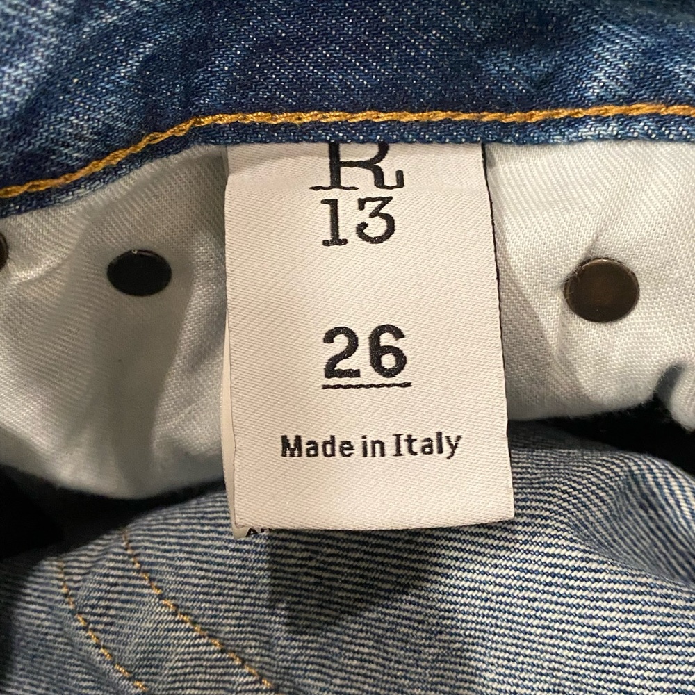 R13 Washed Blue Boyfriend Jeans. NWT - Picture 9 of 13